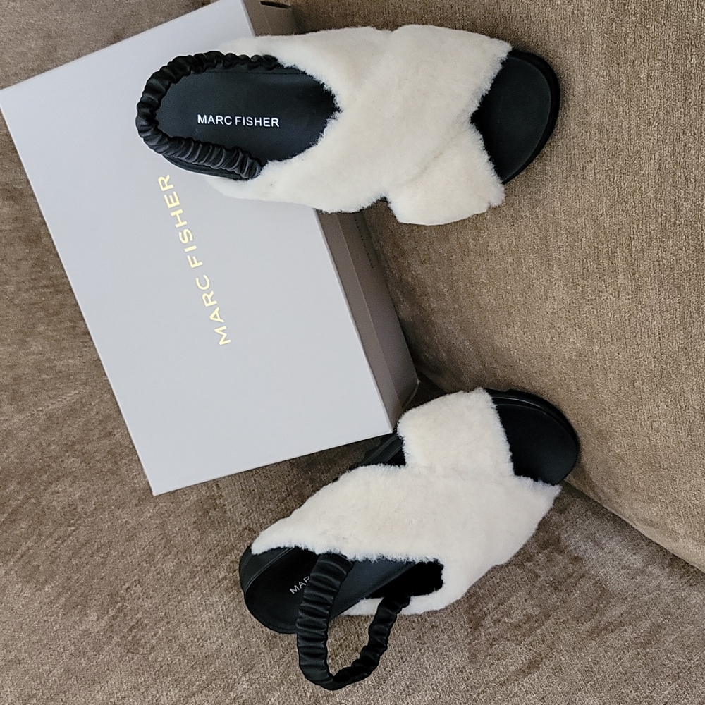 Marc Fisher Black and White Sandals